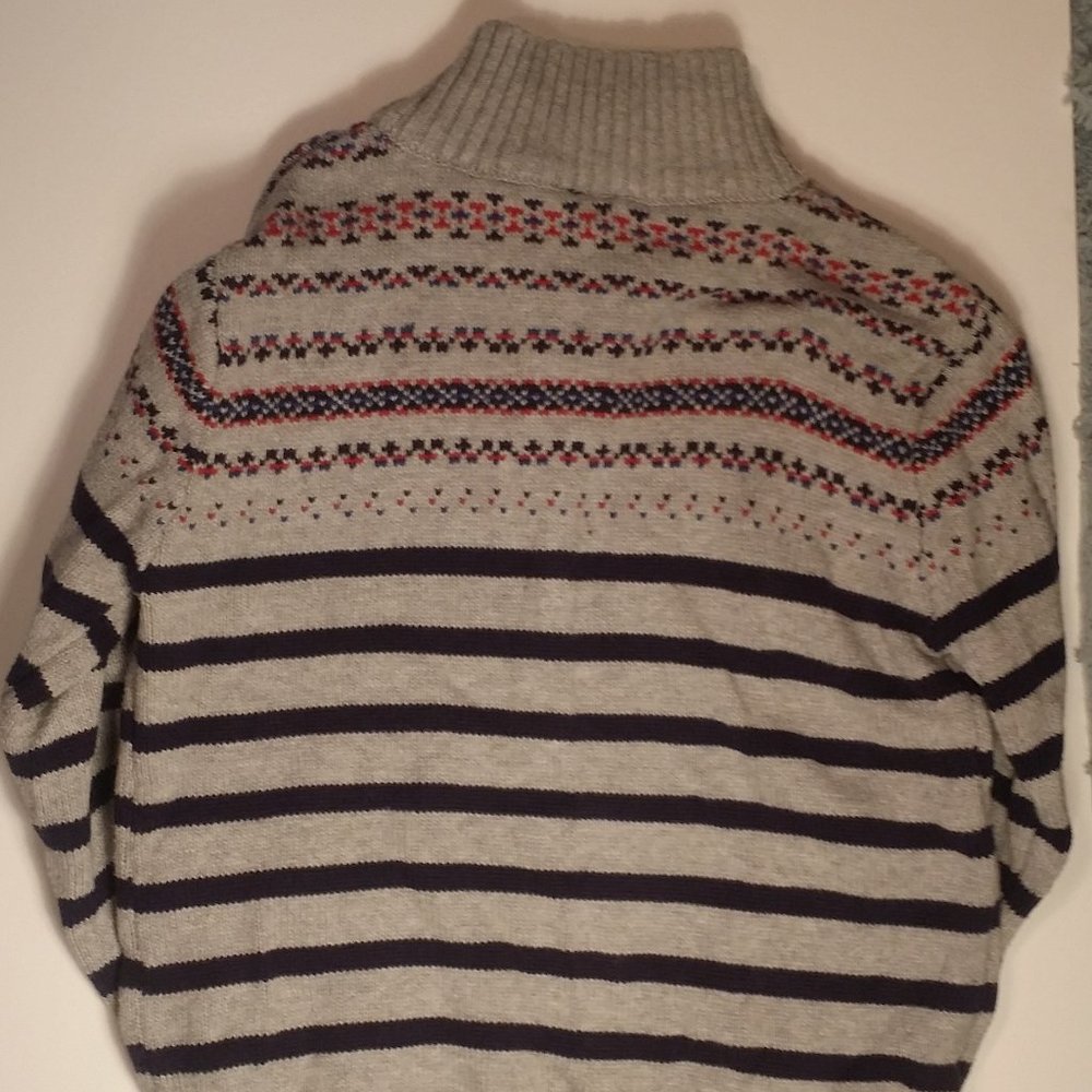 Izod boys 6/7 grey blue and red pullover sweater - Picture 2 of 5
